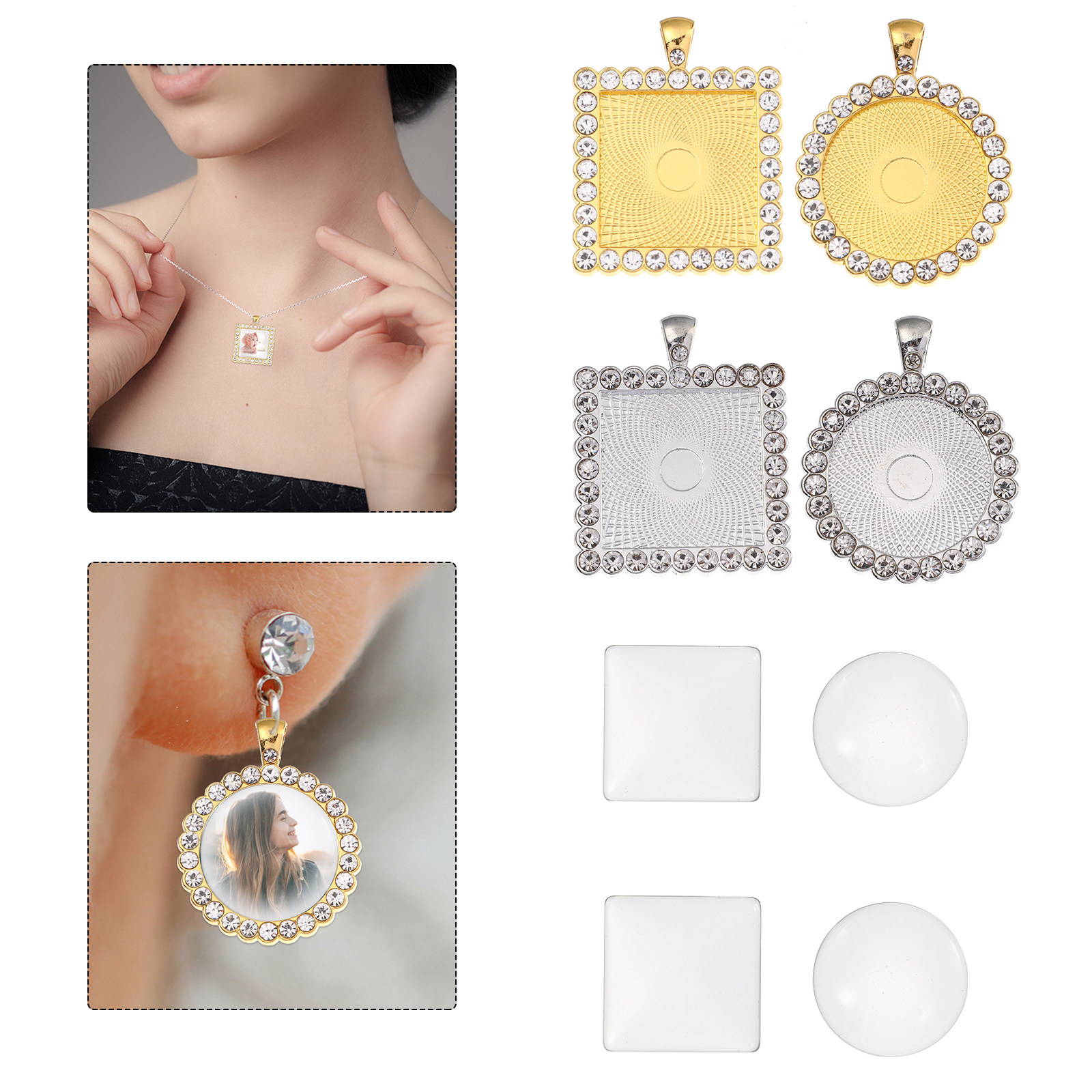 40Pcs Alloy Earring Setting Tr - đánh giá và giá Resin Craft Supplies