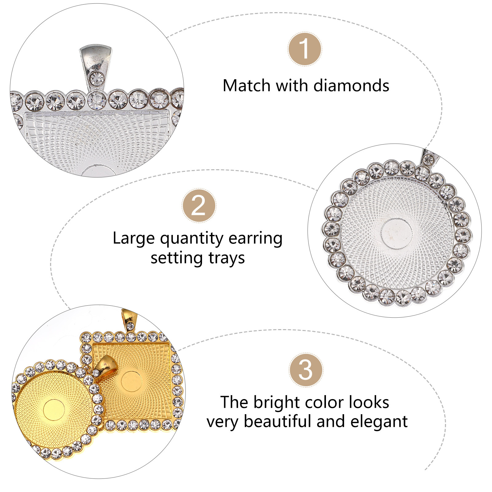 40Pcs Alloy Earring Setting Tr - đánh giá và giá Resin Craft Supplies