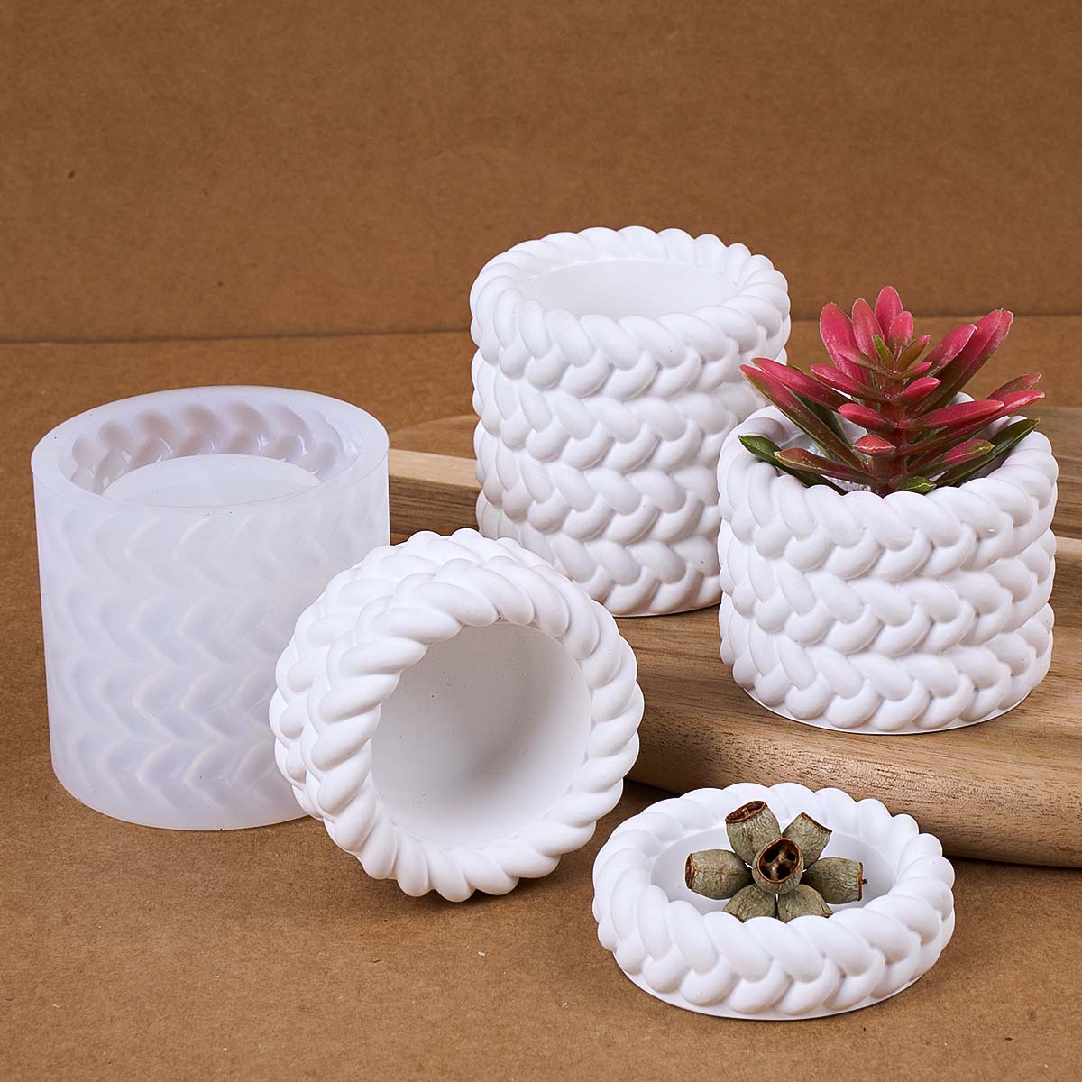 1/2/3/4 Floors Hemp Rope Candl - đánh giá và giá Coaster Mold Round