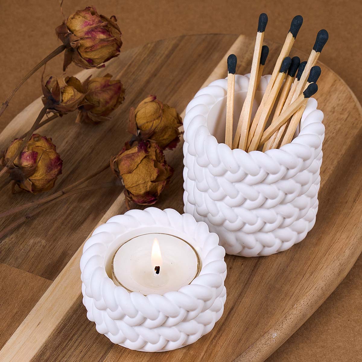 1/2/3/4 Floors Hemp Rope Candl - đánh giá và giá Coaster Mold Round