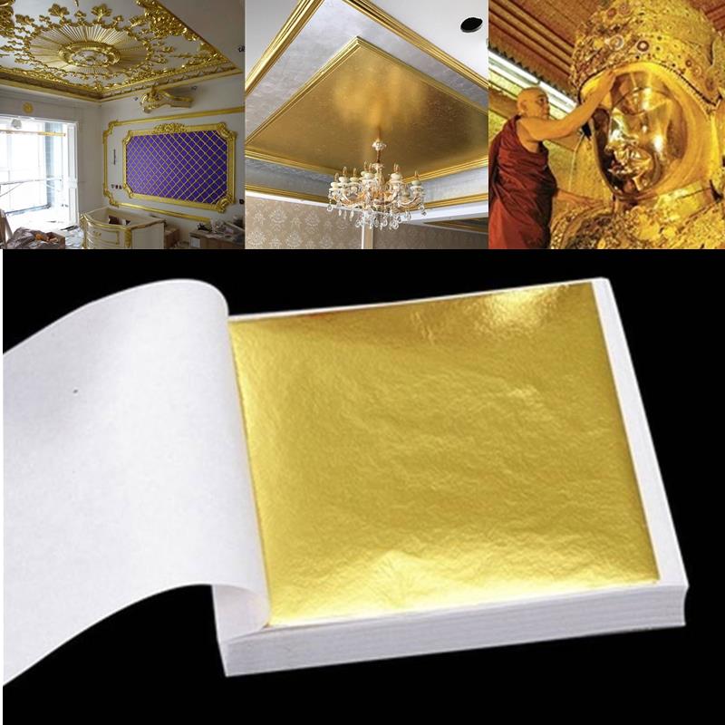 100 Pcs Sheets Pure 24K Gold F - đánh giá và giá Gold Foil Flakes