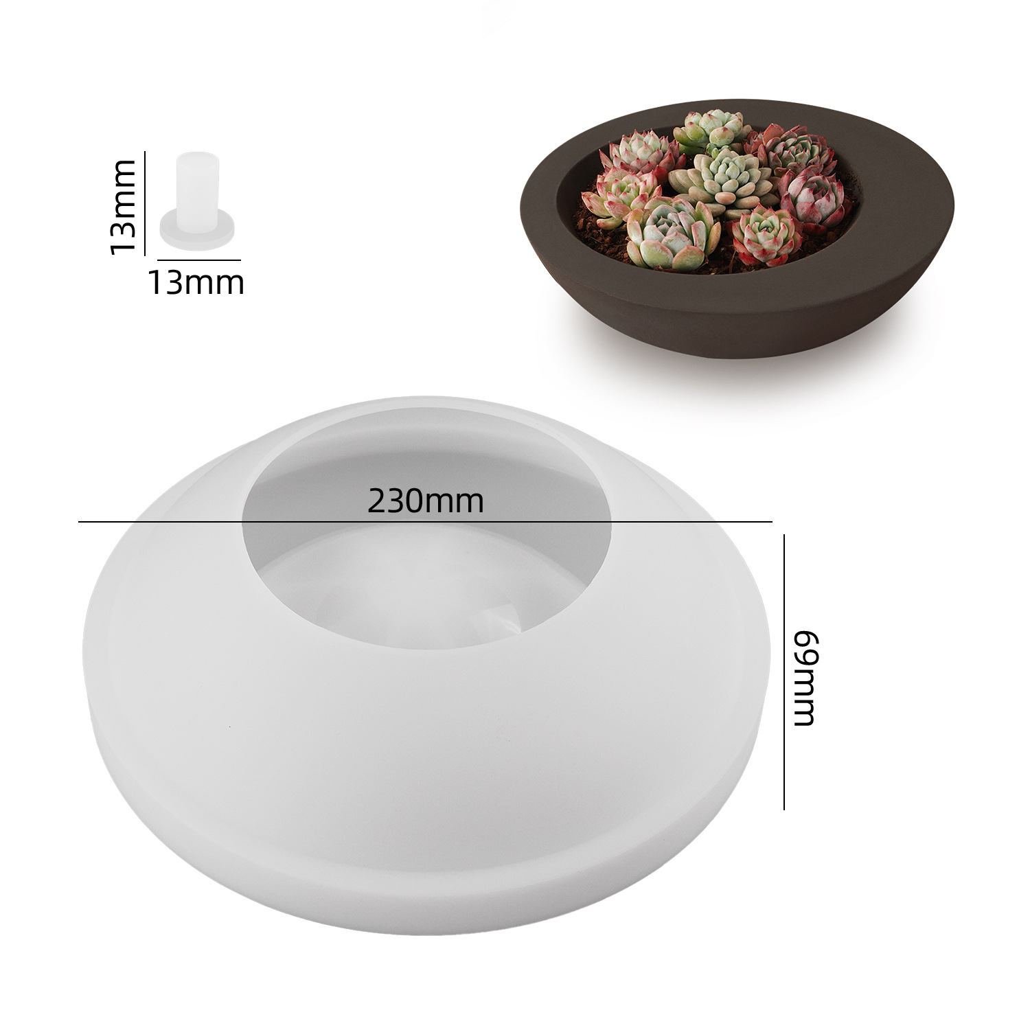 1pc Irregular Round Bowl-Shape - đánh giá và giá Coaster Mold Round