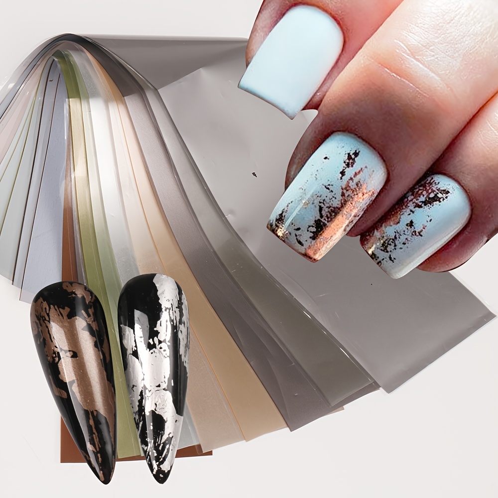 10 Types Matte Metallic Nail T - đánh giá và giá Gold Foil Flakes