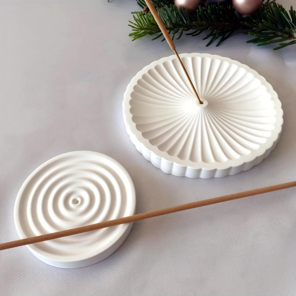 2pcs Round Incense Burner Sili - đánh giá và giá Coaster Mold Round