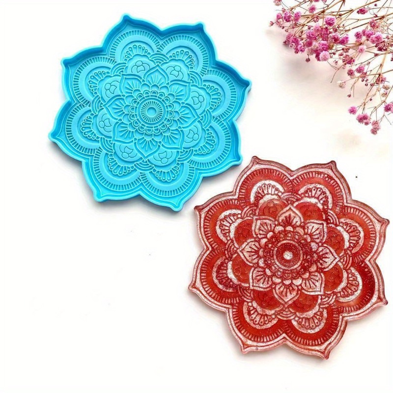Mandala Coaster Silicone Mold  - đánh giá và giá Resin Craft Ideas