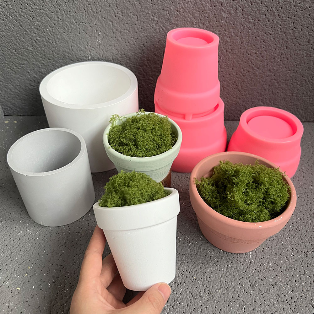 Large Concrete Plant Pot Silic - đánh giá và giá Coaster Mold Round