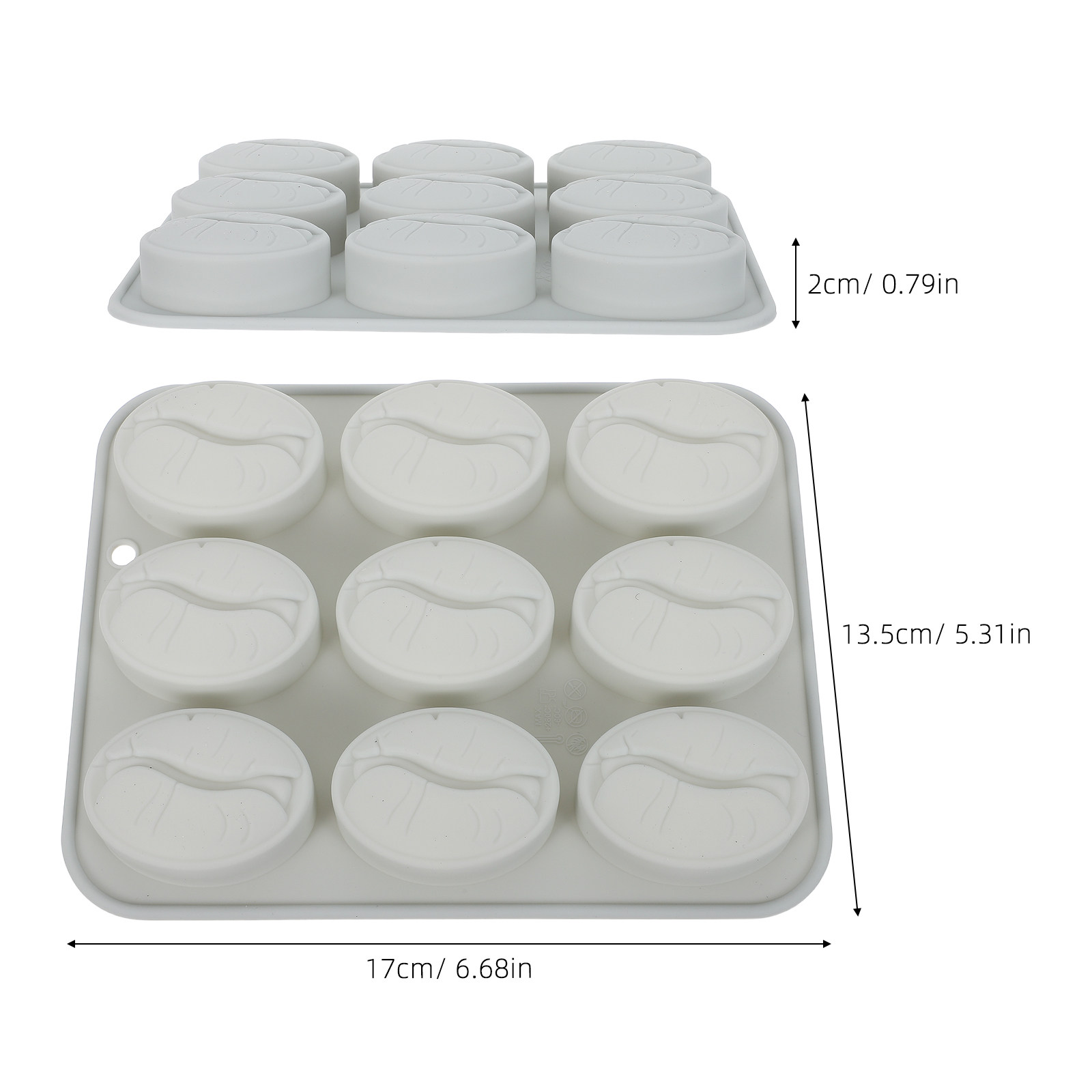 9 Cavities Coffee Bean Silicon - đánh giá và giá Silicone Mold Tray